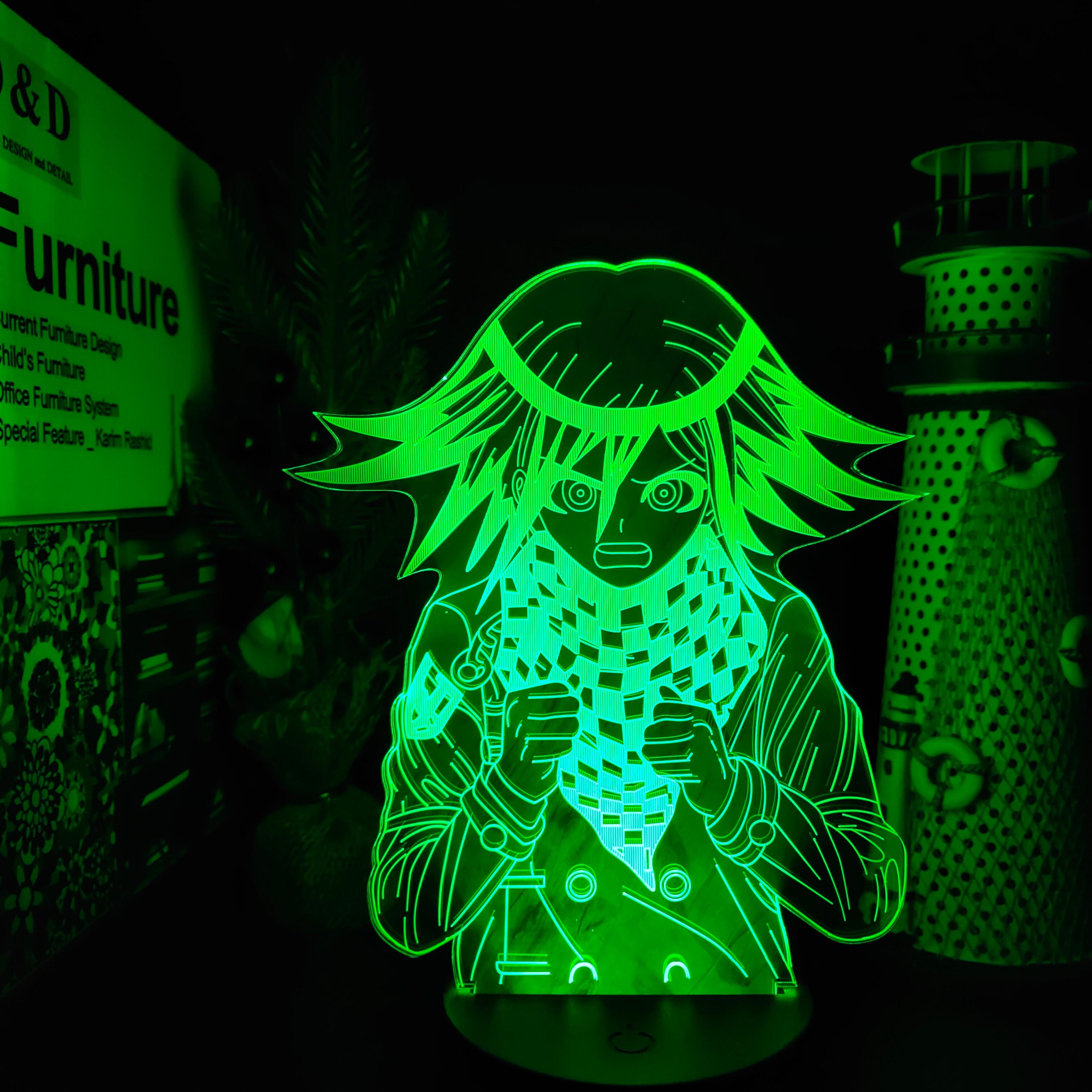 danganronpa kokichi oma 3d illusion led anime light lamp color changing nightlights lampara for christmas gift