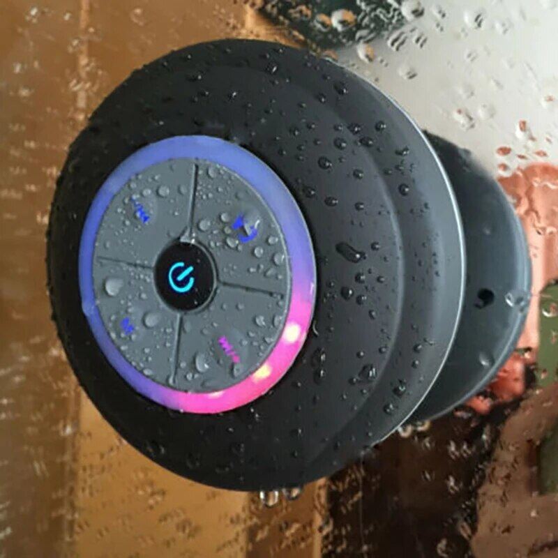 Shower Speaker Bluetooth Waterproof Water Resistant Hands-Free Portable Wireless Mini Built-In Microphone Solid Suction Cup