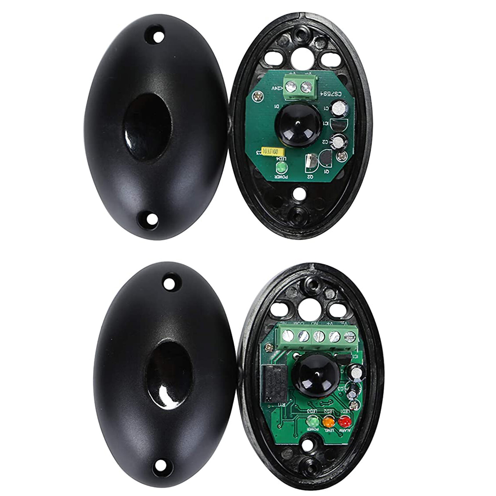 Meterk Cảm Biến Chùm Tia Hồng Ngoại DC12V, Thiết Bị Phát Hiện Hàng Rào Cửa Nhà Để Xe Cửa Cổng Tự Động Cho Hệ Thống Báo Động Chống Trộm Cửa Sổ Phụ Kiện Mở Cửa Trượt 1 Cặp 24V (Tr-Ansmitter Và Máy Thu)