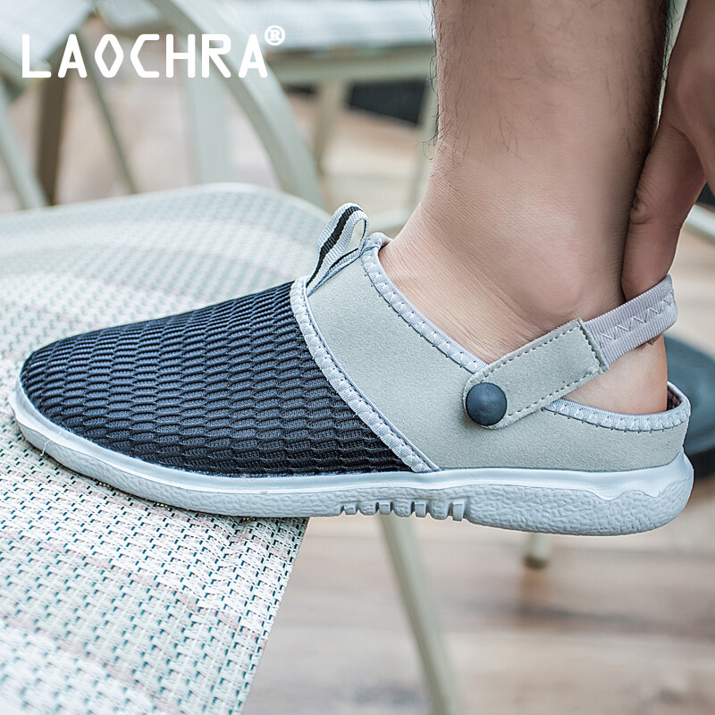 LAOCHRA Fashion Men Shoes Breathable Sandals For Men Beach Slippers Men Sport Sandals Sneakers Outdoor Casual Walking Shoes