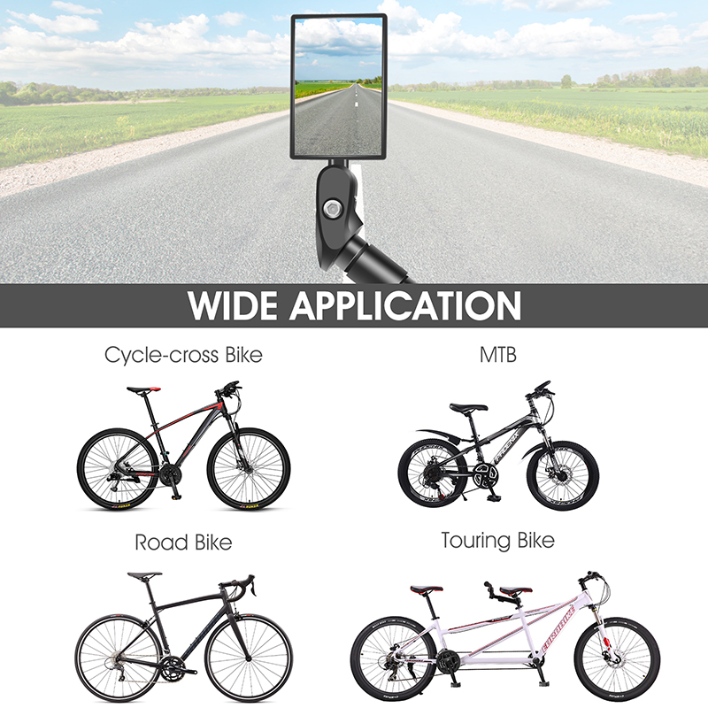 Gương Chiếu Hậu Xe Đạp WEST BIKING, Gương Tay Lái Góc Rộng Gương Chiếu Hậu Xe Đạp Xoay 360 Độ Có Thể Điều Chỉnh