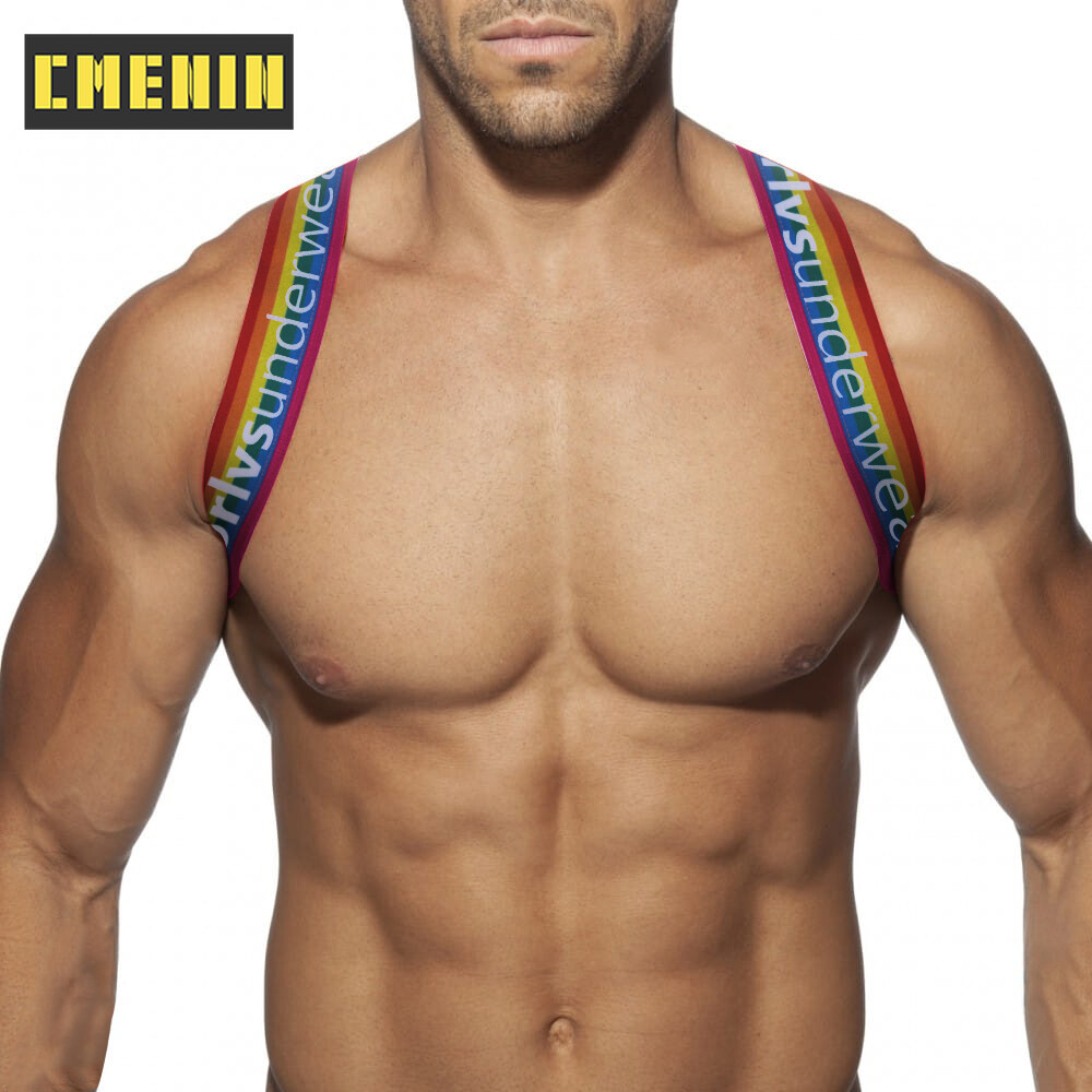 CMENIN ORLVS 1Pcs Nylon Fashion Sexy Men Tanks Party Harness Fitness Shoulder Strap Breathable Flexible Clubwear Body Chest Halter OR6606