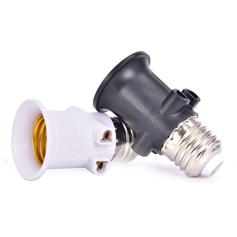 [TM Store]💖[HOT SALE]🎈🎈 PBT Fireproof E27 Bulb Adapter Lamp Holder Base Socket Conversion with EU Plug