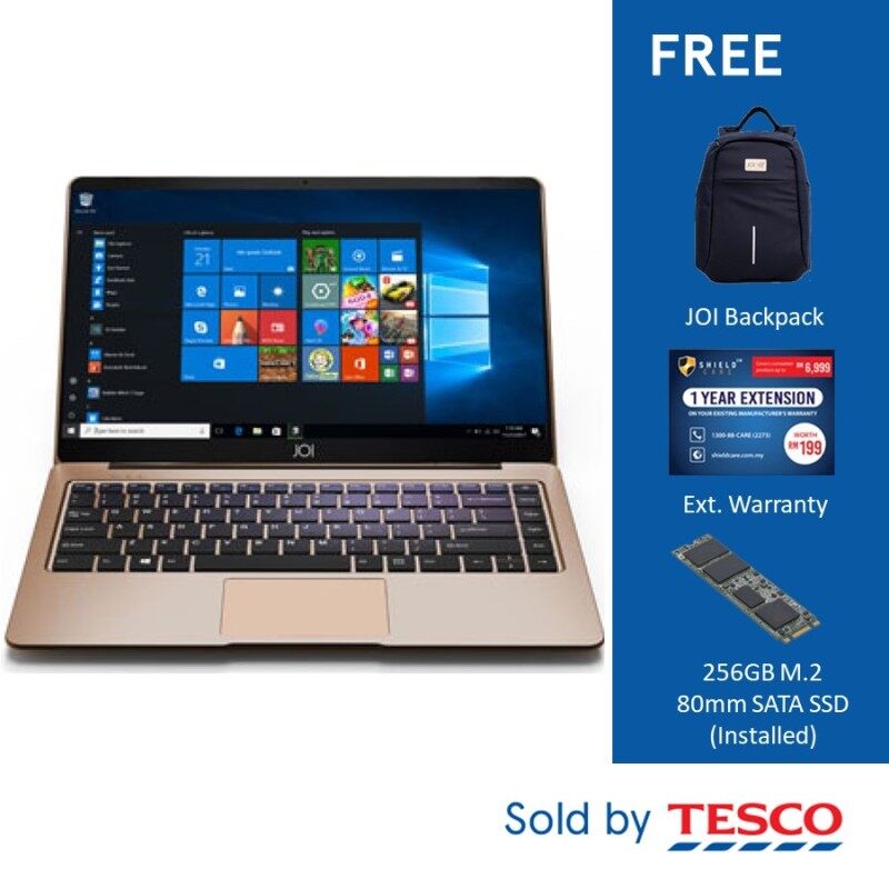 JOI Book 150 (AD-L150G) Celeron N4100/ 4GB/ 32GB (Free 256GB SSD + Backpack + Ext. Warranty) Gold Malaysia