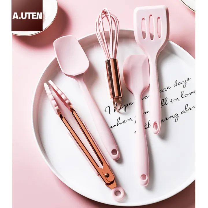 pink spatulas cooking utensils