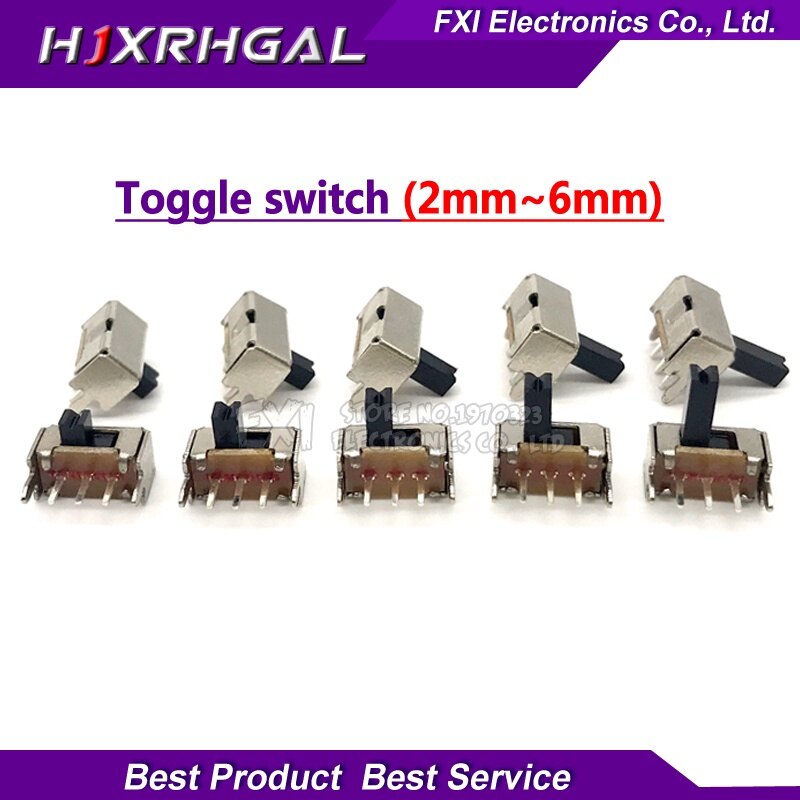 20pcs toggle switch sk12d07vg 2/3/4/5/6mm sk12d07vg3 sk12d07vg4 stents small toggle switch high miniature slide switch side knob integrated circuit