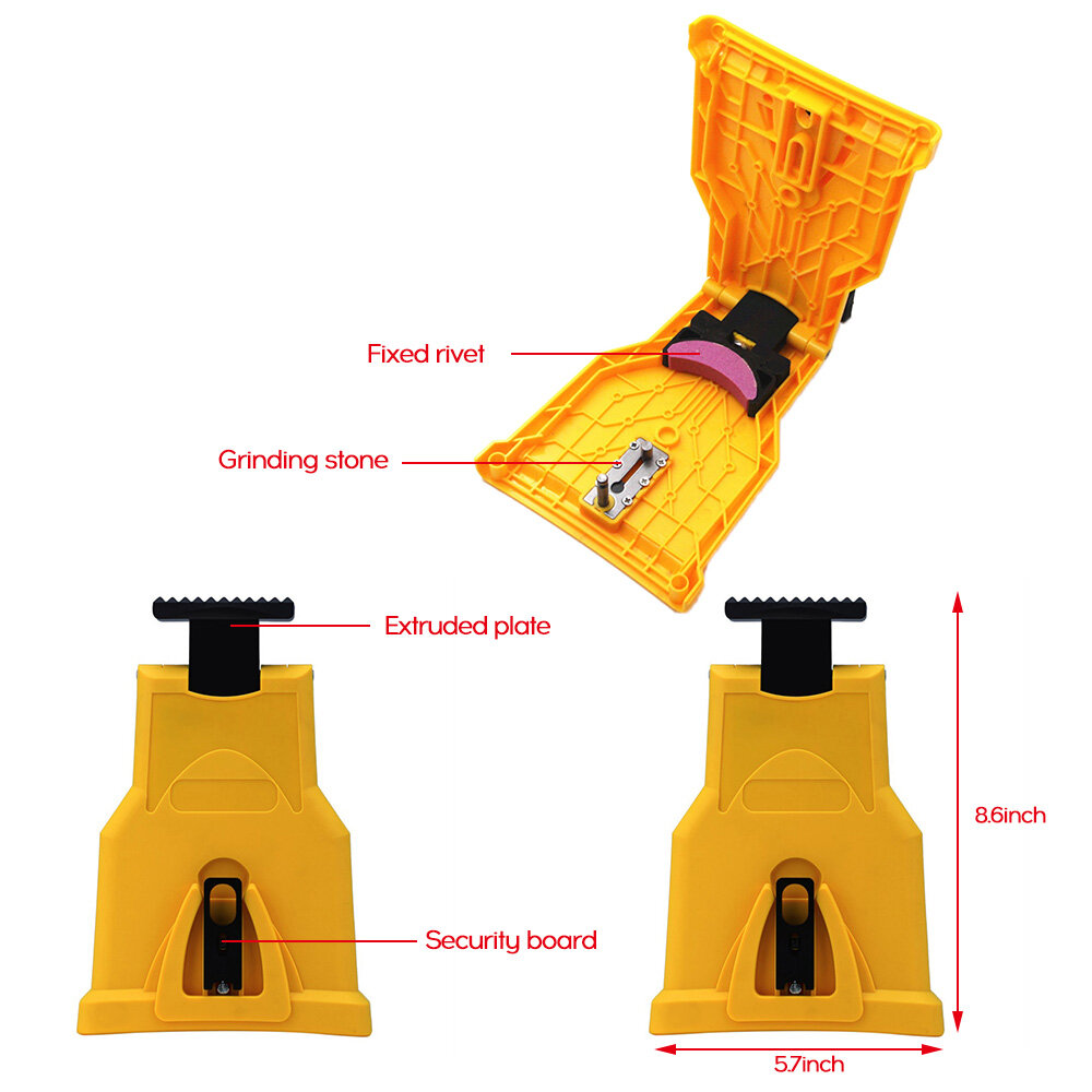 NANWEI Chainsaw Sharpener Portable Chain Saw Sharpener Work Fast-Sharpening Stone Grinder Tools Yellow
