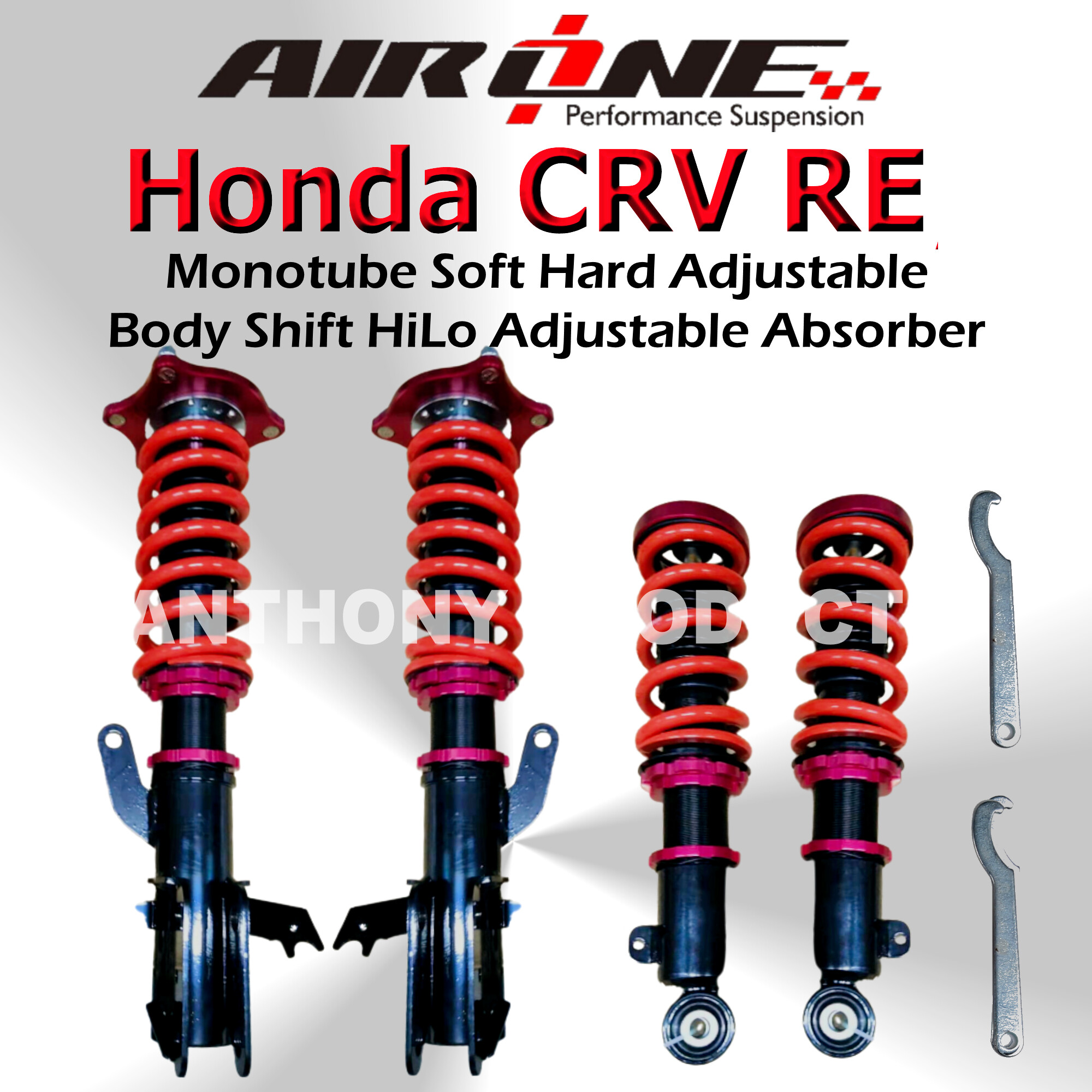 Honda Crv Rm Monotube Soft Hard Bodyshift Height Adjustable Absorber Lazada