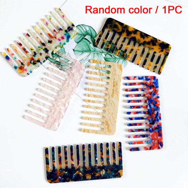 Good nice days💕1PC Acetate Hair Combs Detangling Comb Hairdressing Comb Wide Tooth Hair Comb