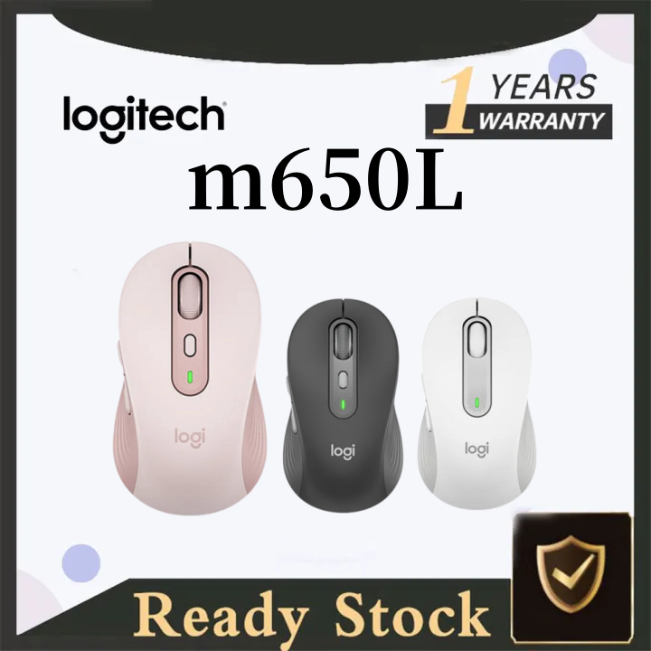 【100% Original】Logitech M650L wireless mouse Wireless Bluetooth Office Mouse Support multi