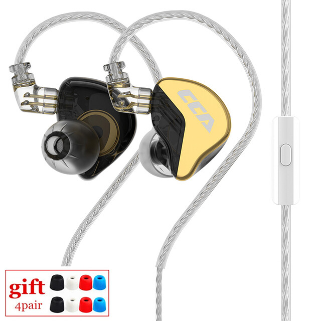 CCA CRA+ Sport Headset Monitor Headphone Mp3 Music Wired Earphone Noise Cancelling Earbuds Game Microphone 3.5mm KZ Audifonos