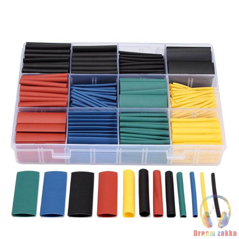 530pcs Heat Shrink Tubing Insulation Shrinkable Tube Assortment Electronic