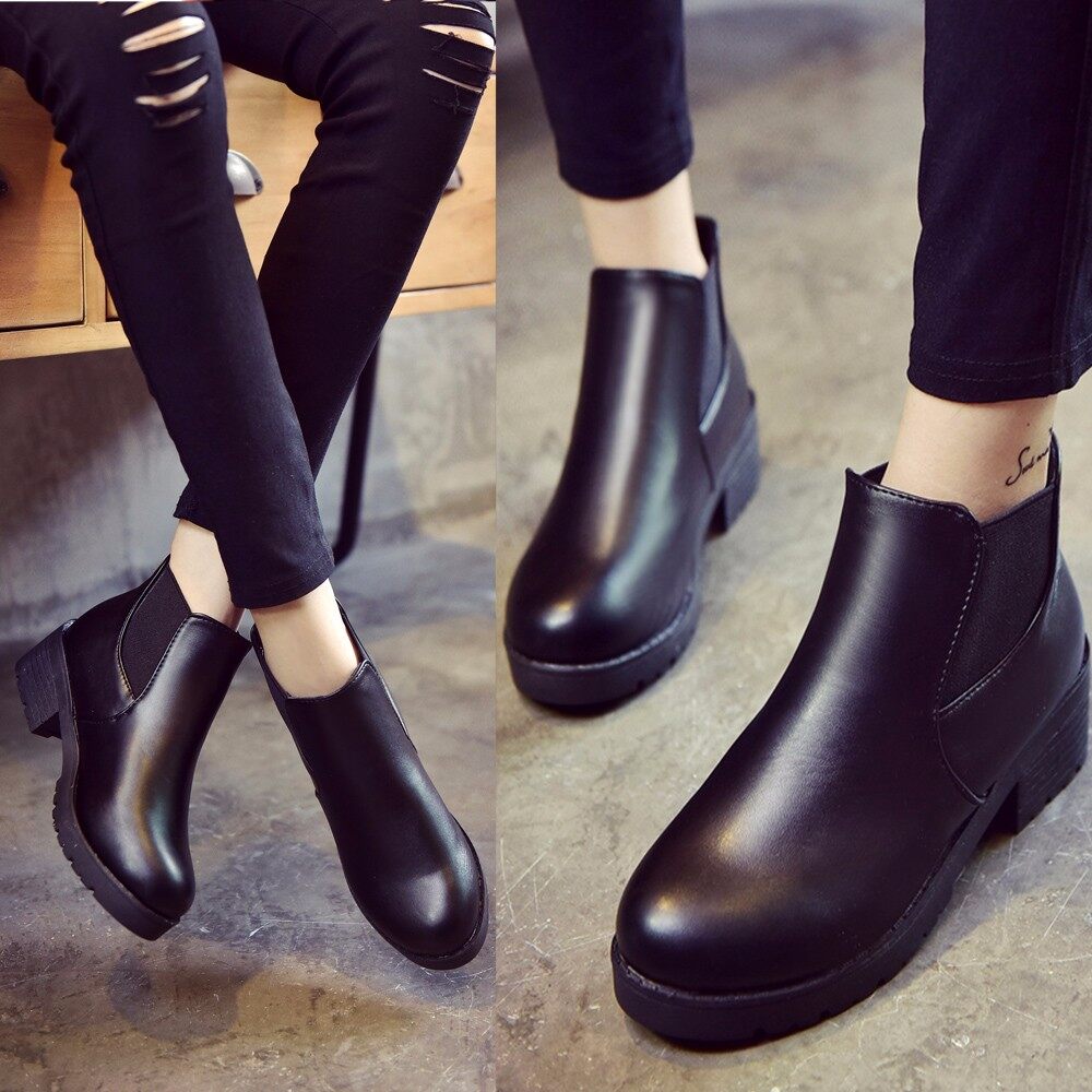 block heel chelsea ankle boots