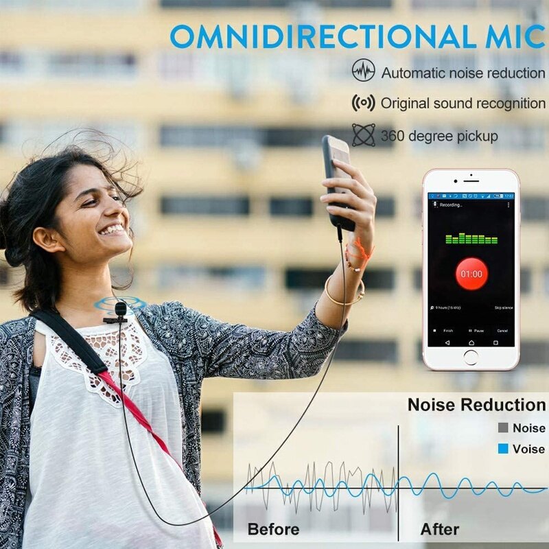 Micro Mini Kẹp Cài Ve Áo Micrô Camera Điện Thoại Máy Vi Tính Micro Tai Ngoài Di Động Cho iPhone Máy Tính Xách Tay Máy Tính