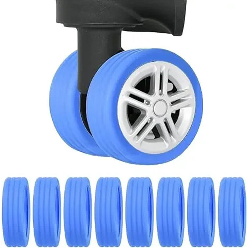 Silicone Travel Luggage Caster Shoes with Silent Sound Suitcase Wheels Protection Cover Trolley Box Casters Cover Accessory