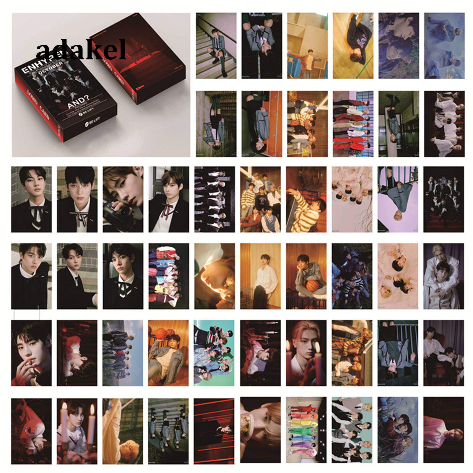 Cái bộ 54 Thẻ Lomo Polaroid ENHYPEN Kpop