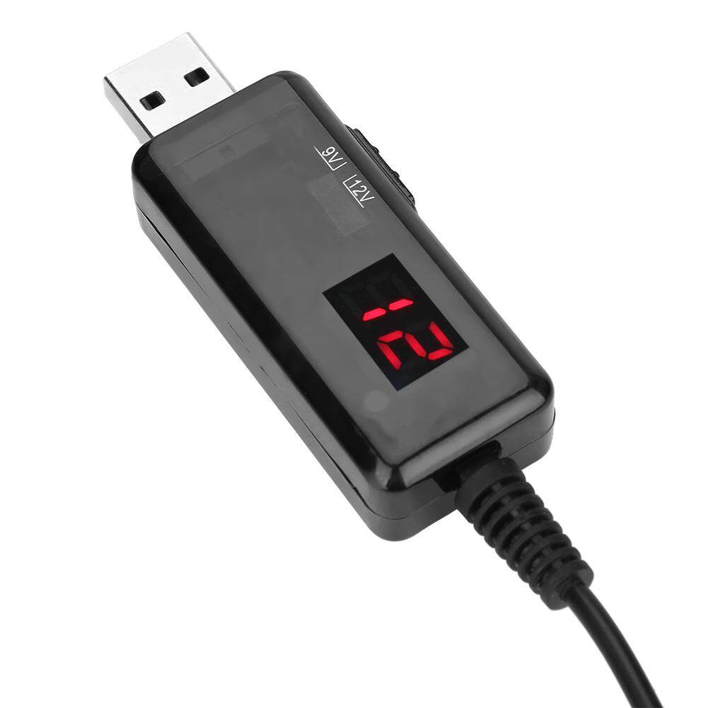 USB to DC Boost Cable Router Step-up Voltage Converter Display 9V/12V