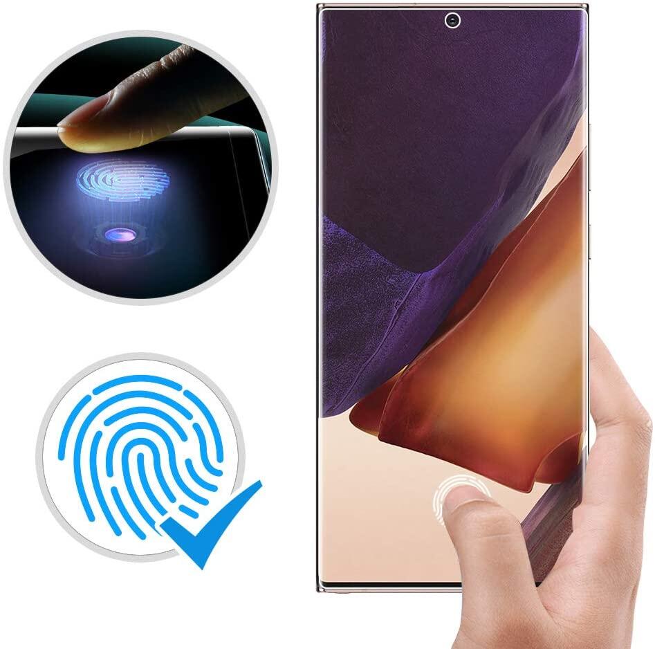[2 Gói] Bảo Vệ Màn Hình Kính Kính Cường Lực Cho Galaxy Note 20 Ultra / Note 20 [Tương Thích Với Cảm Biến Vân Tay] [Dính Toàn Bộ] [Kính 3D] [Thân Thiện Với Vỏ] Dành Cho Samsung Galaxy Note 20 Ultra 6.9 Inch/Note 20 6.7 Inch