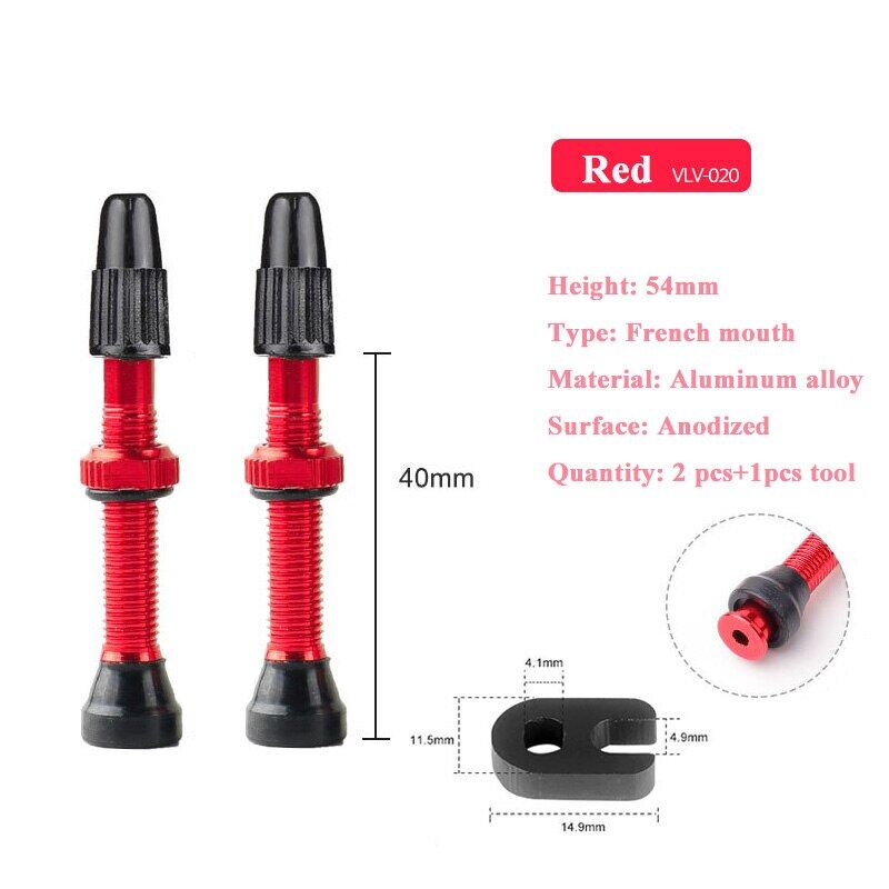 Bicycle 40/60/80Mm Valve For Mountain Bike Tubeless Valve Color Brass Core Vacuum Valve Tire Valve Core With Installation Tool