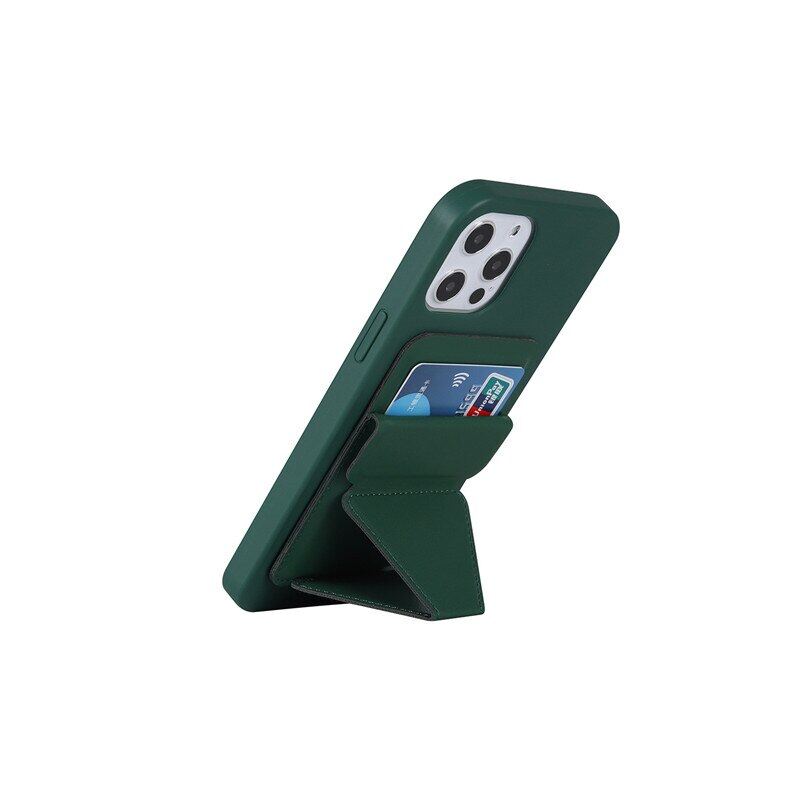 HOCE Wallet Stand Support Leather Magsafe Adsorption Card Holder Bracket Case Shell For iPhone 13 12 14 15 16 Pro Max 13 Mini Card Bag for Magsafing Magnet Cover Card Pocket