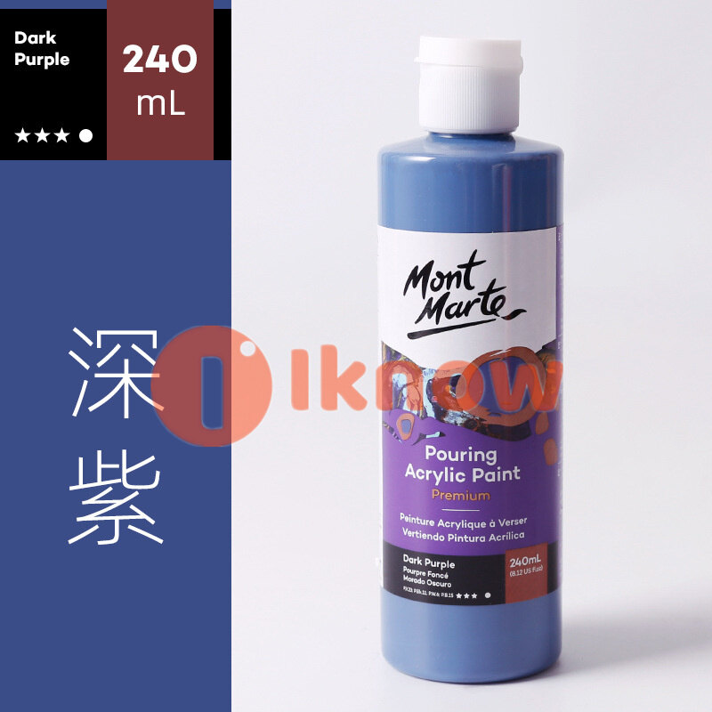 I know mont marte premium pouring acrylic paint 240ml fluid acrylic paint black white