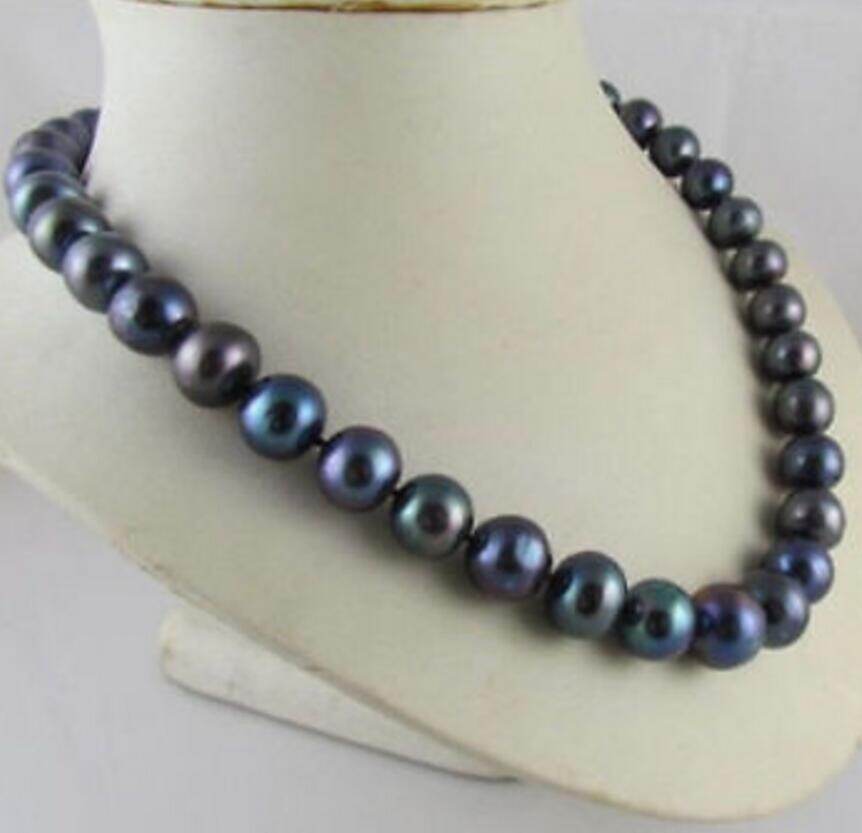 10MM BLACK PEARL NECKLACE 