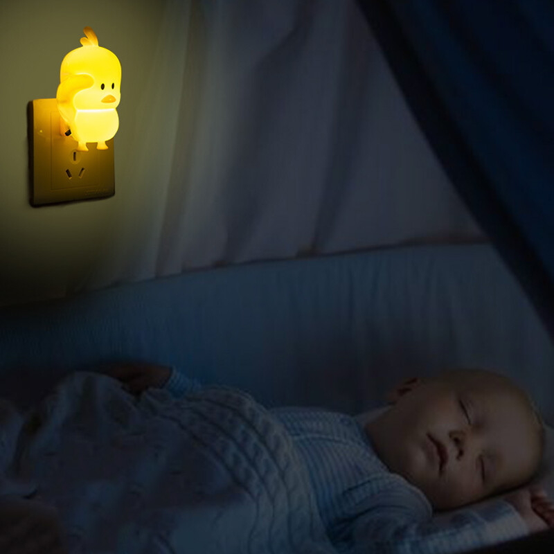 Dễ thương Vịt chuyển đèn ngủ LED phòng ngủ Đèn đầu giường ngủ sáng tạo ánh sáng ban đêm mới