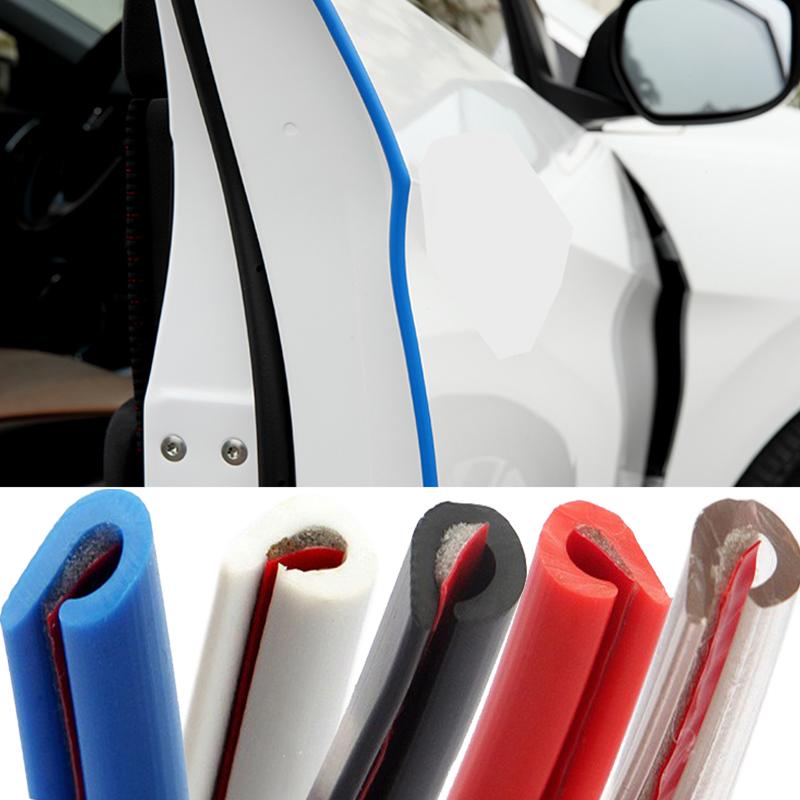 Universal Car Door Scratch Protector Edge Guard Cover Crash Bar Anti Collision Bumper Protection Sticker Strip Auto Styling 5 meters