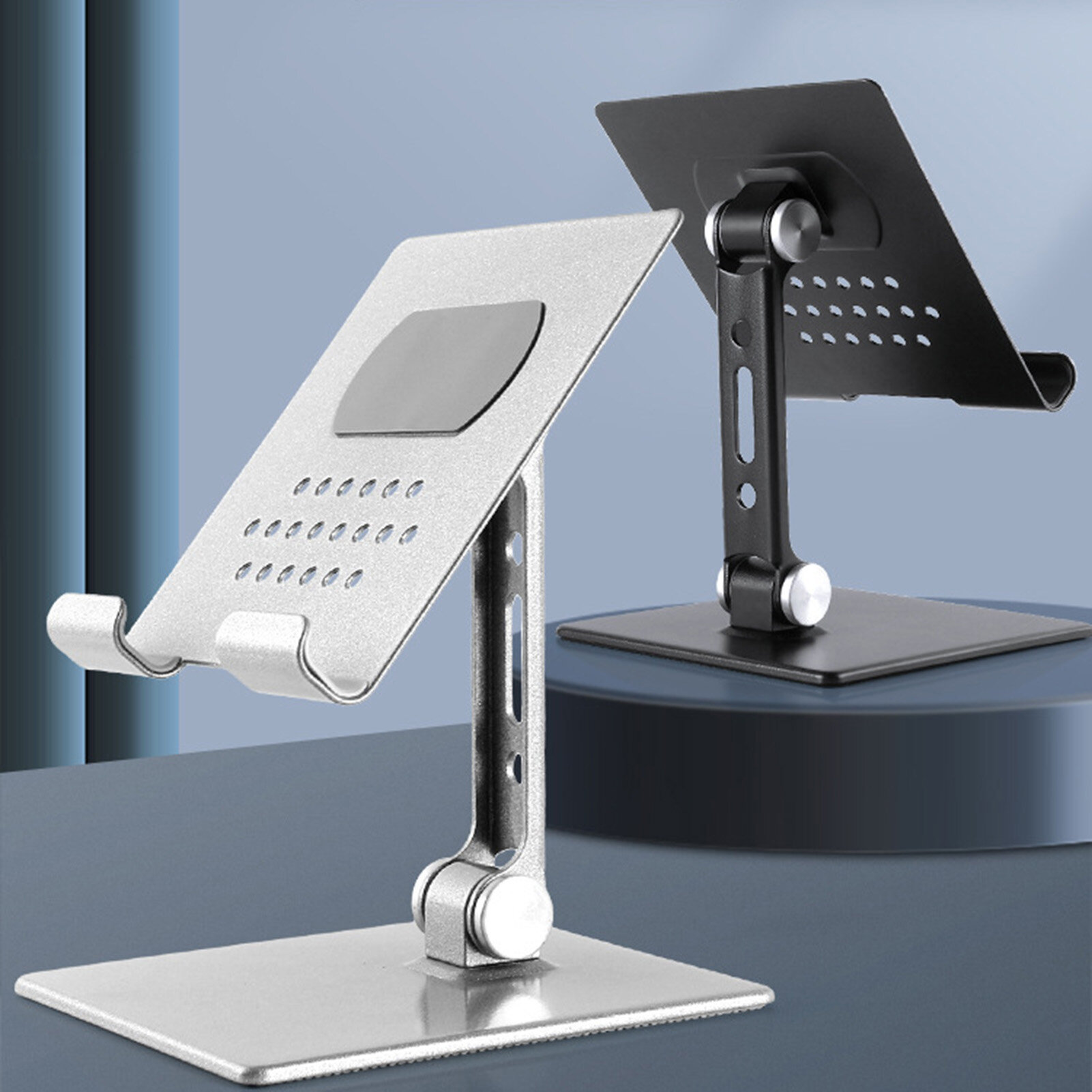 Large Storage Desktop Stand Foldable Adjustable Universal Tablet Holder Desk Bracket Smartphone Stand for Watching TV Desk Bracket Anti-scratch