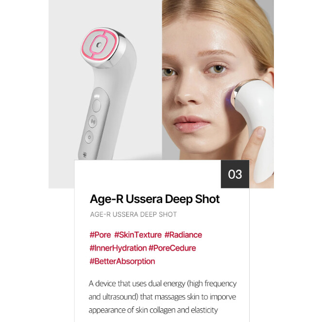 Medicube AGE-R USSERA DEEP SHOT Home Skin Care Device used