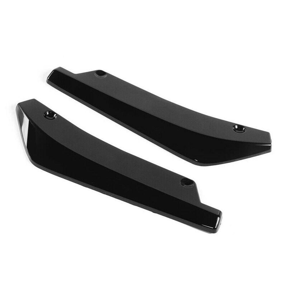 NPDTN 2Pcs Black Diffuser Universal Splitter Lip Spoiler Protector Scratch Car Rear Bumper