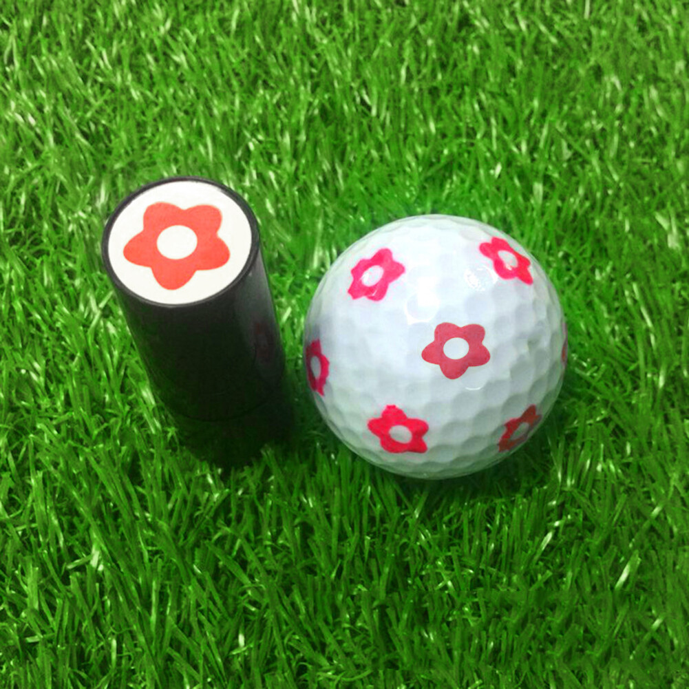 Golf Ball Stamp Marker Quick Drying Ink Golf Ball Stamper Random Pattern