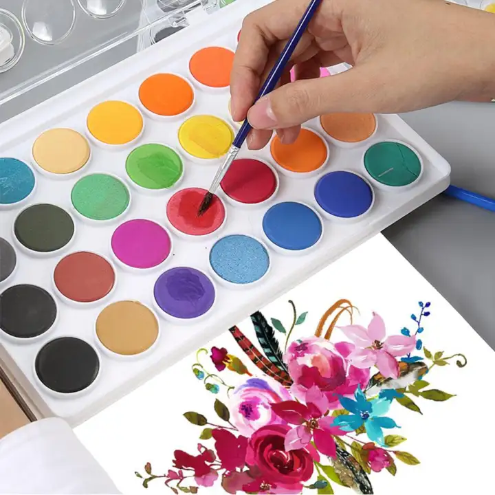 Smartconn 36 Colors Portable Solid Watercolor Paint Set Water Color Brush Pen For Child Painting Art Supplies Lazada Ph Smartconn 36 Colors Portable Solid Watercolor Paint Set Water Color Brush Pen For Child Painting Art Supplies Lazada Ph