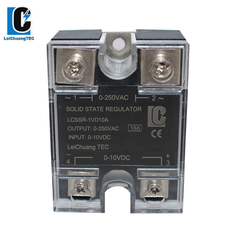 Bộ Điều Chỉnh Điện Áp Ssr 0-5V 0-10V 4-20ma Bộ Điều Chỉnh Điện Áp Một Pha Trạng Thái Rắn Ssr-1vd/Vf/La10a-120a