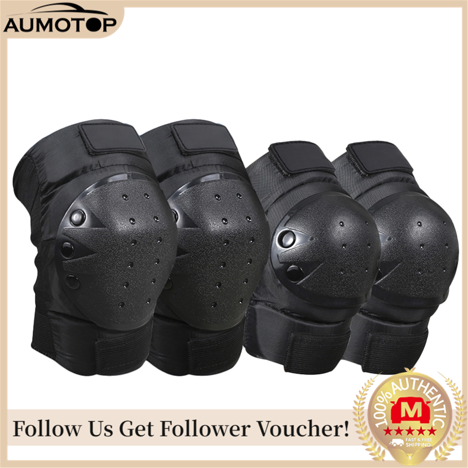 1 Pair Cycling Knee Brace and Elbow Guards Bicycle MTB Bike Motorcycle Riding Knee Support Protective Pads Guards Outdoor Sports Cycling Knee Protector Gear