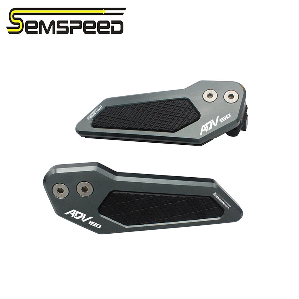 SEMSPEED Motorcycle CNC Left Right Rear Footrest Footpegs Passenger Foot Rest Peg Plate Footpad For Honda ADV 150 ADV150 2019 2020 2021 2022 2023
