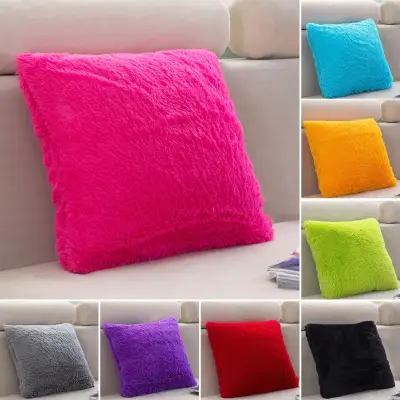 Kraiefs COD Pillow Plush Fluffy Sofa Car Waist Luxury Cases Cover Home Decor Throw Cushion