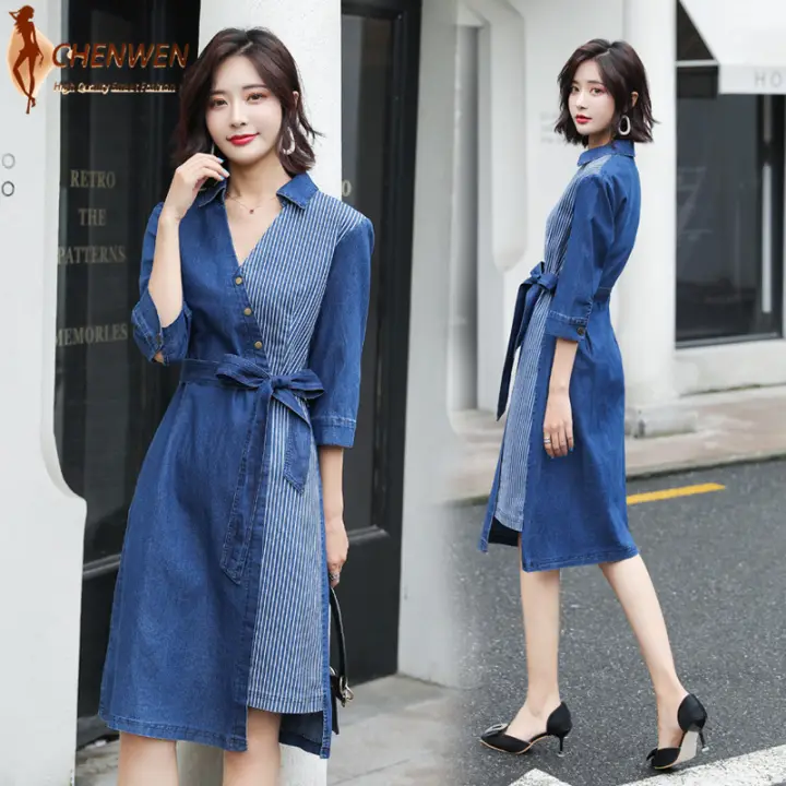 half denim dress