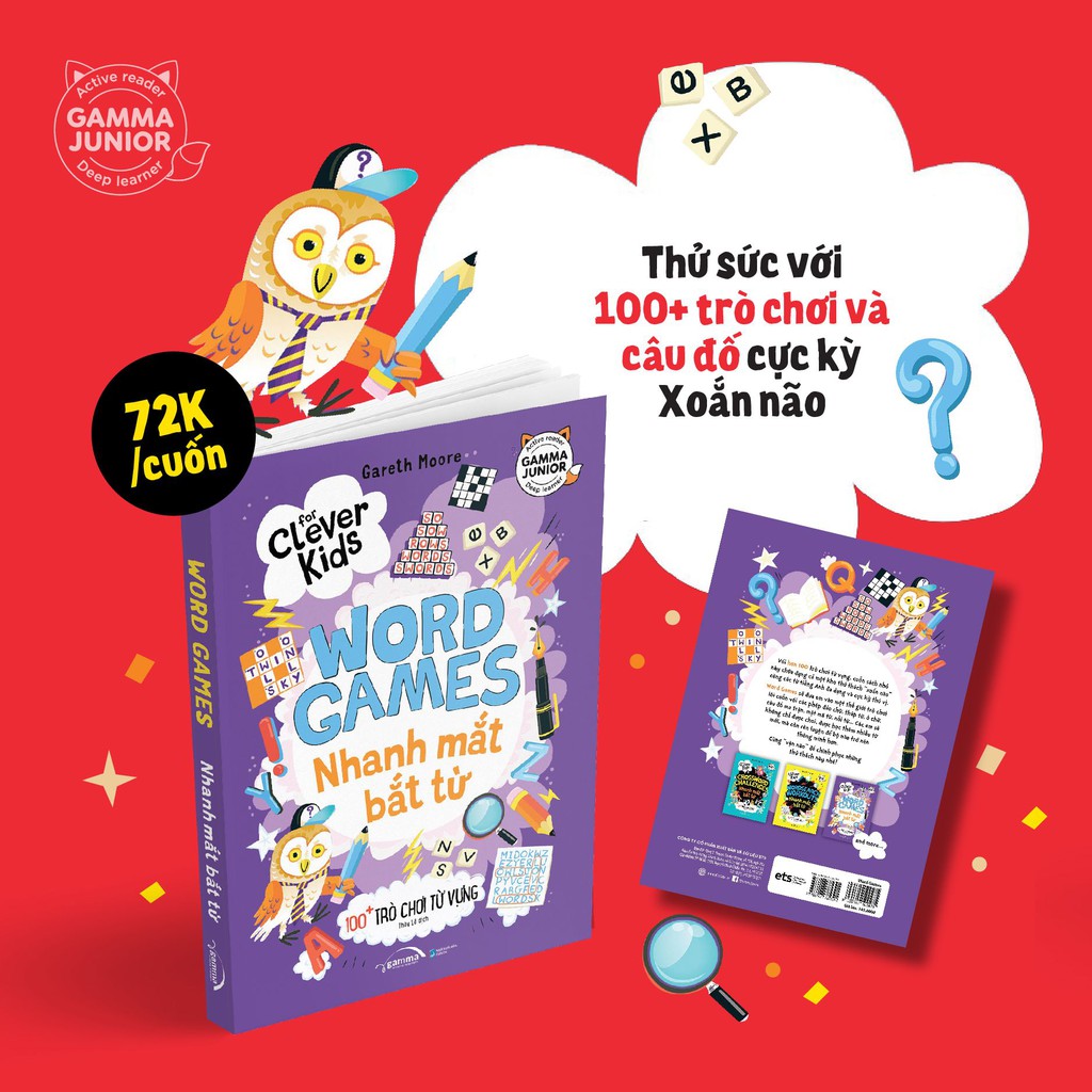 Sách - Nhanh Mắt Bắt Từ - 100+ Trò Chơi Từ Vựng (For Clever Kids - Word Games) [Alphabooks]