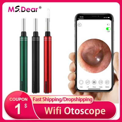 Wireless Wifi Otoscope Camera 5.5mm Lens LED Ear Wax Cleaning Teeth Nose Oral Inspection Endoscope Waterproof Oral Inspection Endoscope for Android iOS
