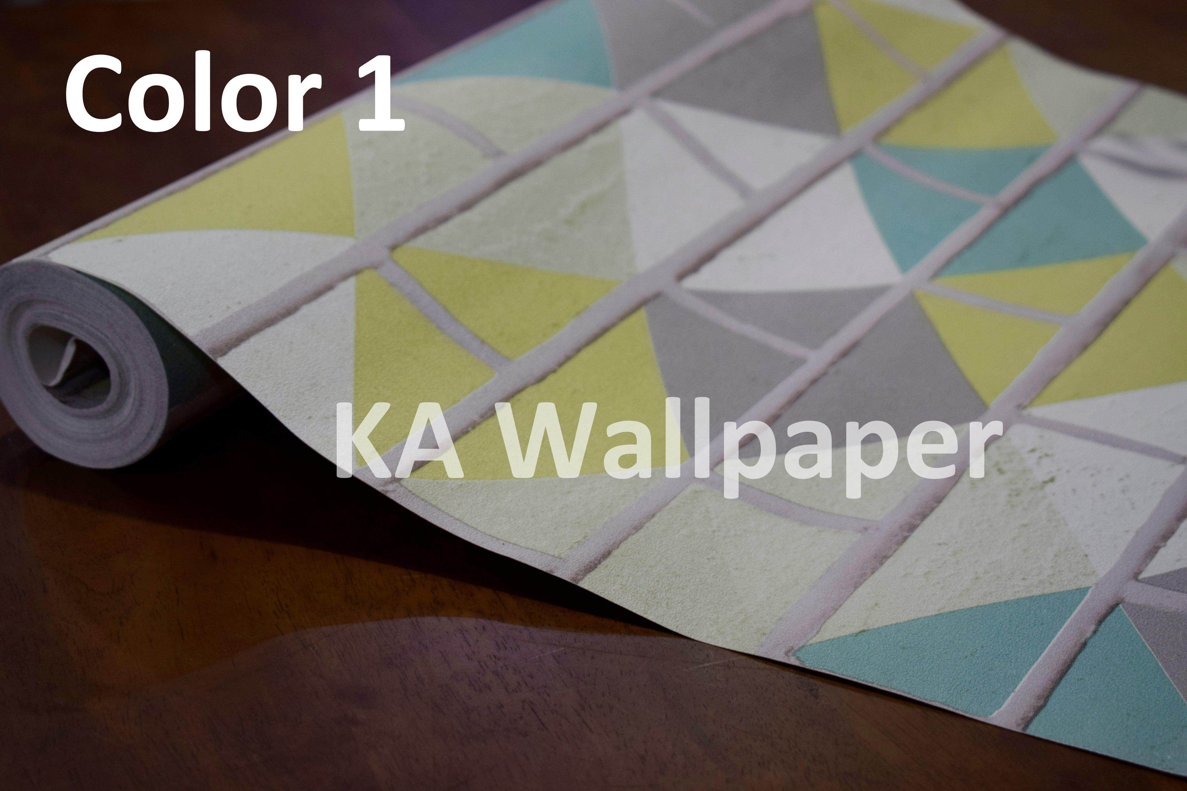Wallpaper Geometric and Bricks pattern 2019