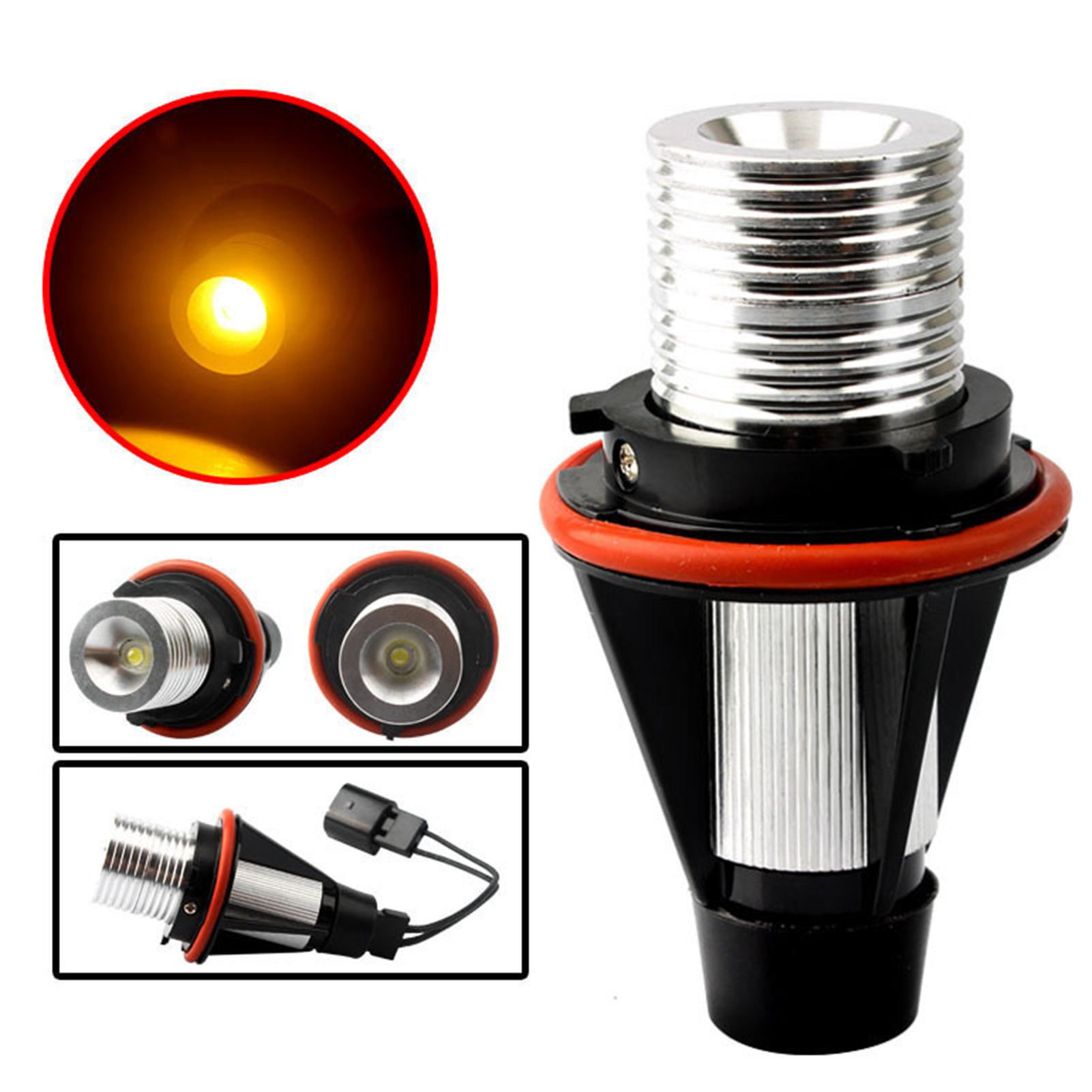 Tenmillion 2pcs led angel eyes fog light headlight daytime running lamp for bmw e39 e53 e60