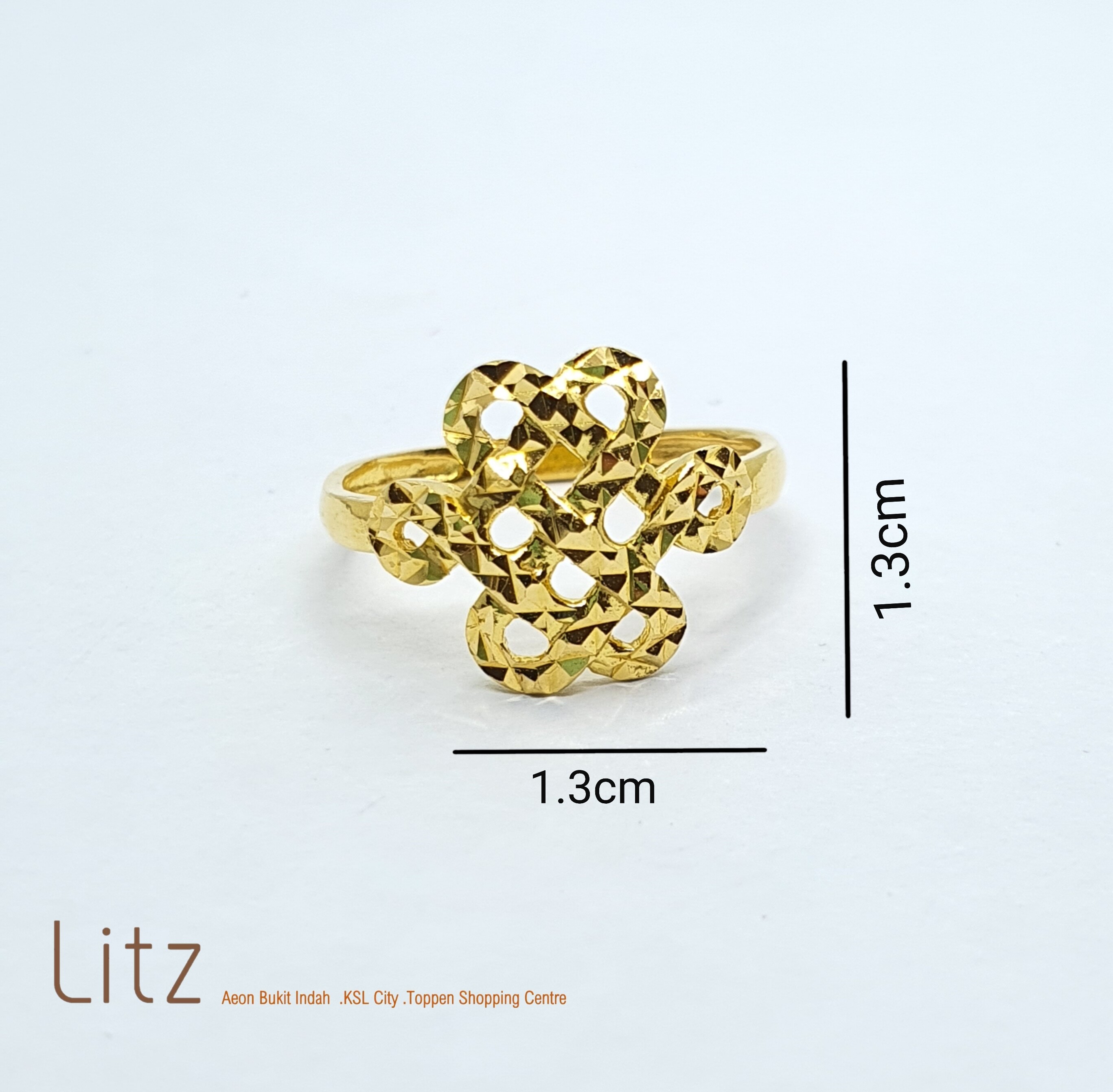 Litz 916 22k Gold Rings 916 Emas Cincin Tgr1482 G210 Lazada