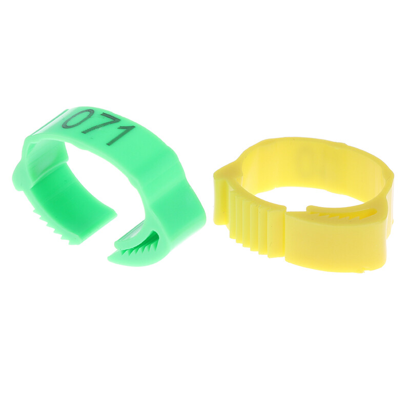 🙃100PCS Chicken Foot Ring Adjustable Size Poultry Leg Digital Label Buckle Ring