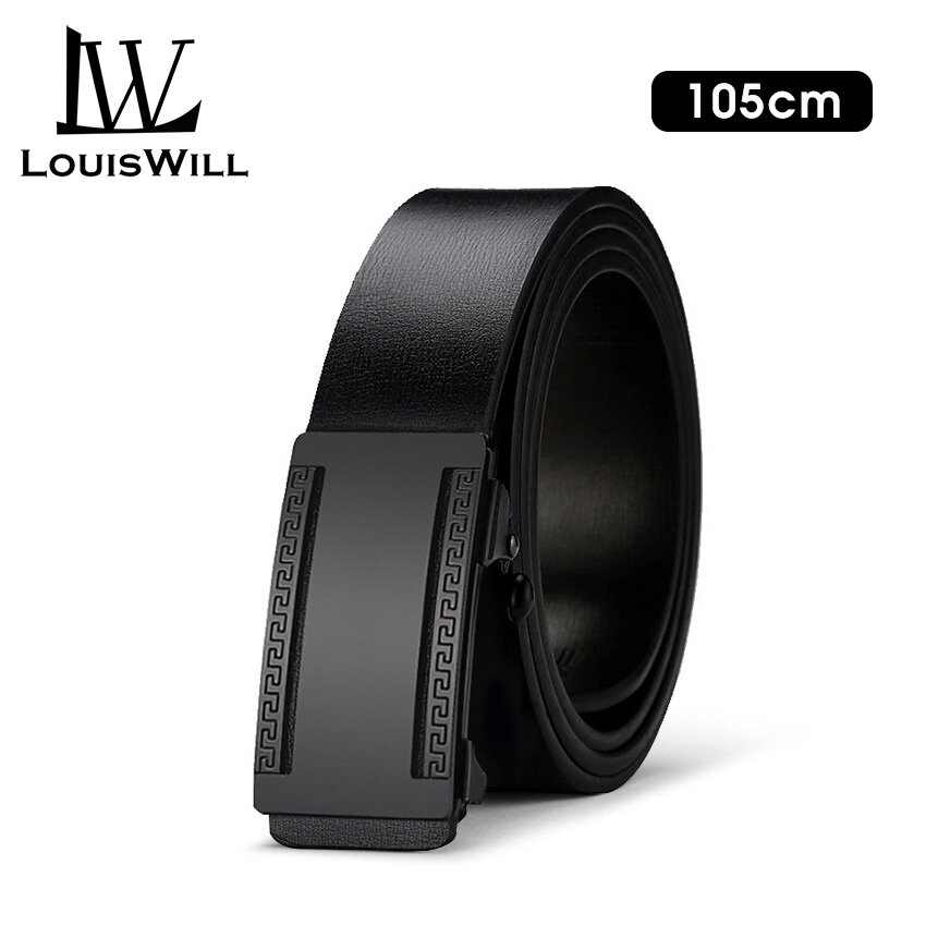 LouisWill belts for men Men Belts Real Cowhide Leather Belts Automatic Buckle Belt for Men Original Leather Men’s Waist Belts Nonporous Casual Business Belt Jeans Belt for Men belts for men genuine leather leather belt for men  men belt
