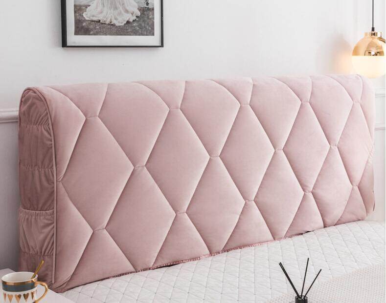 Thicken Headboard Cover Bed Head Back Protector Bed Frames Cover Soft Comfortable Solid Color Bed Decor