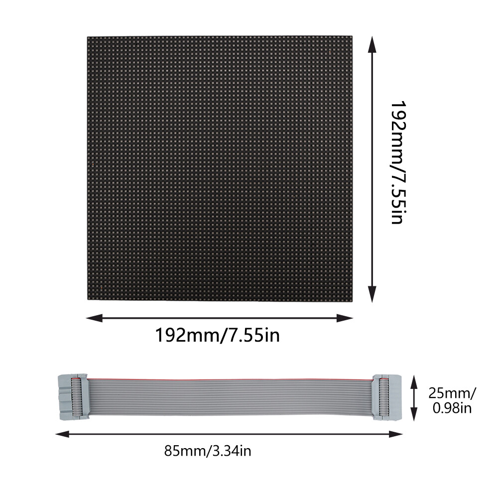 RGB LED matrix light panel, household tools, FocusAi P3/P4LED display matrix module advertising screen for advertising, banner display, demonstration, video display, educational purposes, etc.