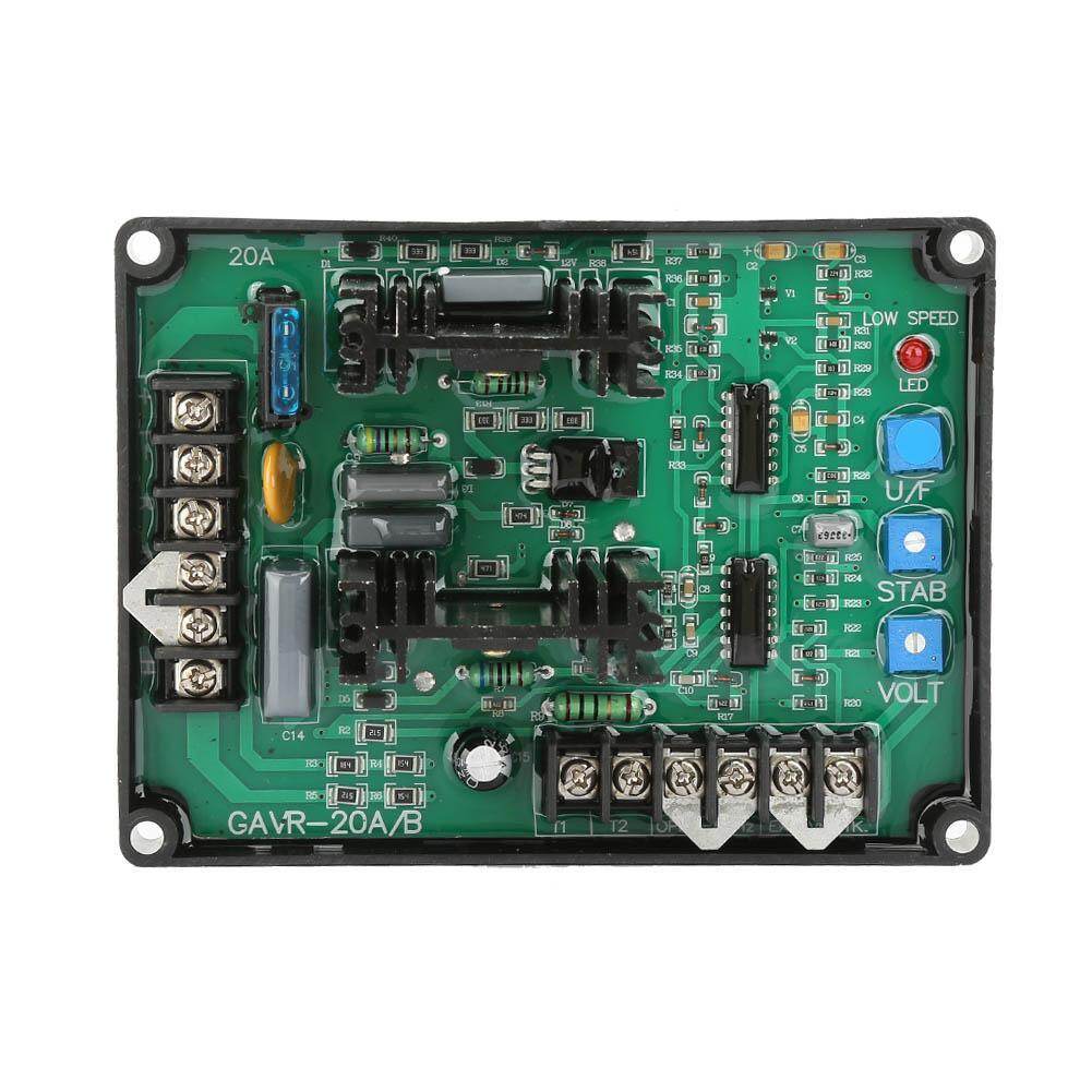 【Ready Stock】Automatic Voltage Regulator Module Frequency Protection EMI Suppression GAVR-20A Universal Automatic Voltage Regulator 20A Generator SX440 Generator Automatic Voltage Regulator Controller Phase Stabilizer