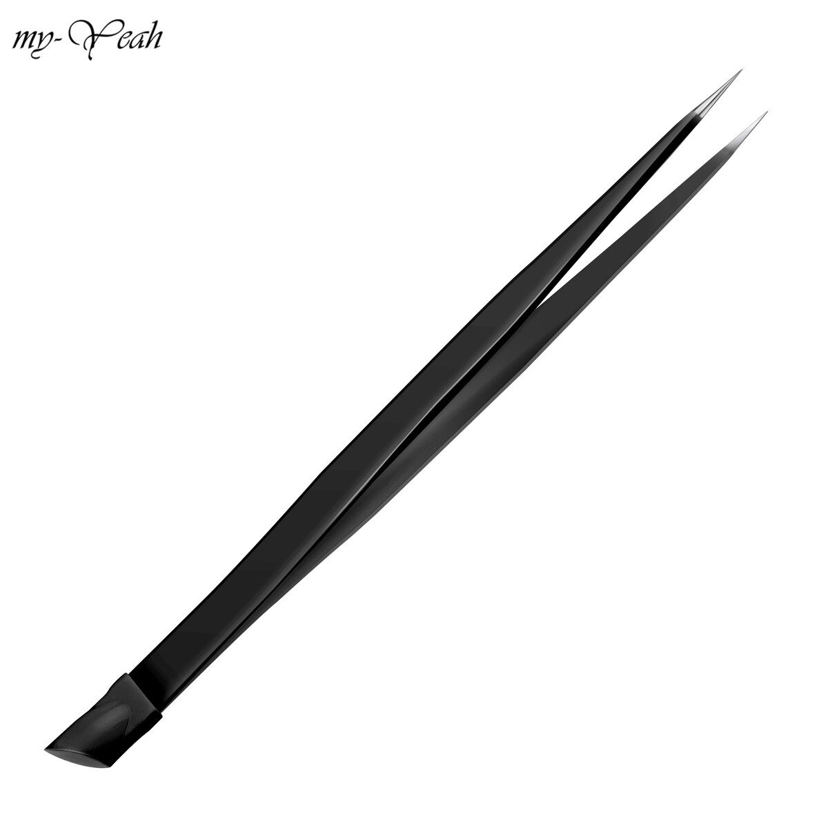 myyeah Nail Art Dual End Straight Tweezers Rhinestones Picking Nail Nipper Press Nail Stickers Silicone Head Stick Nail Art Tools