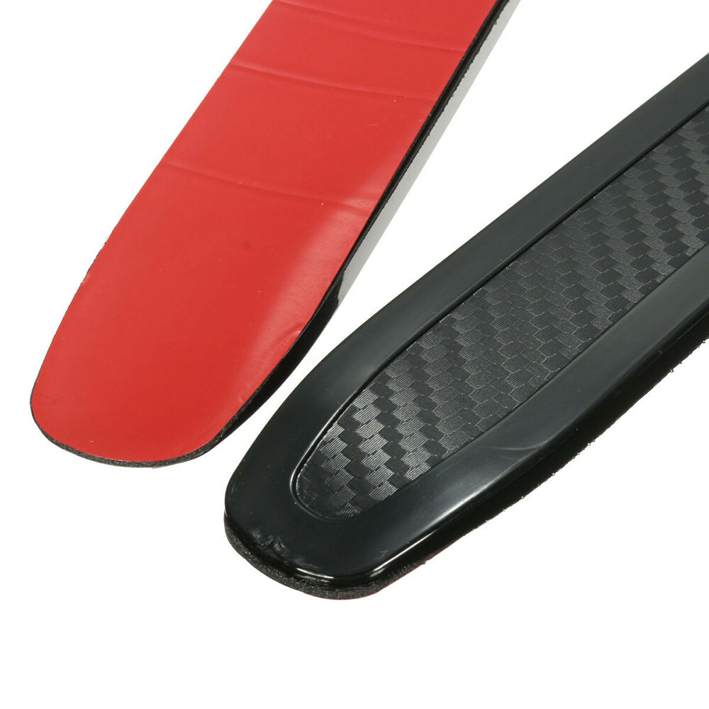 2Pcs Practical Universal Protector Carbon Car Bumper Strip Scratch Guard Anti-rub Front/Rear Corner